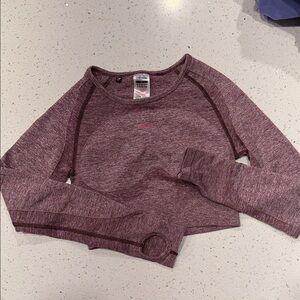Gymshark Burgundy Cropped Top